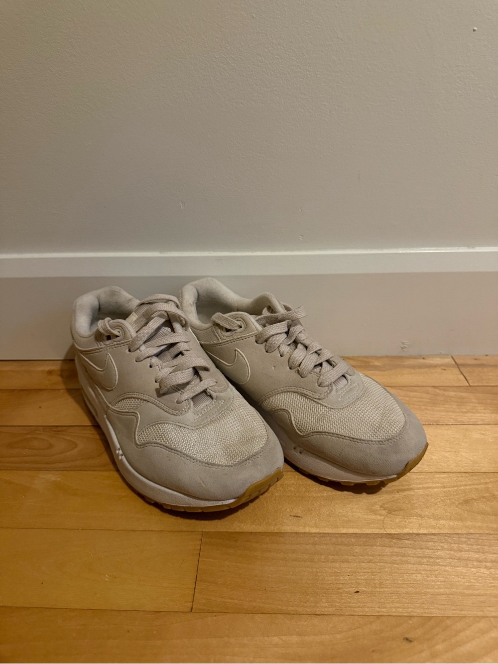 Nike Air Max 1 - Womens Taupe Suede Sneaker